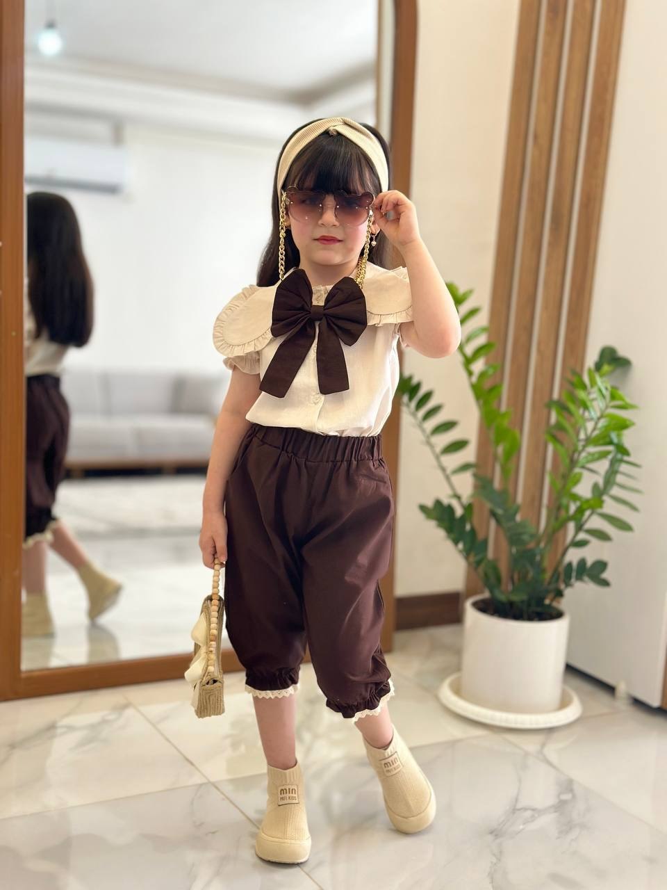 ✨️🎀ست شومیز شلوارک پاپیون🎀✨️